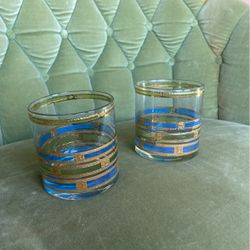 pair of vintage glassware 