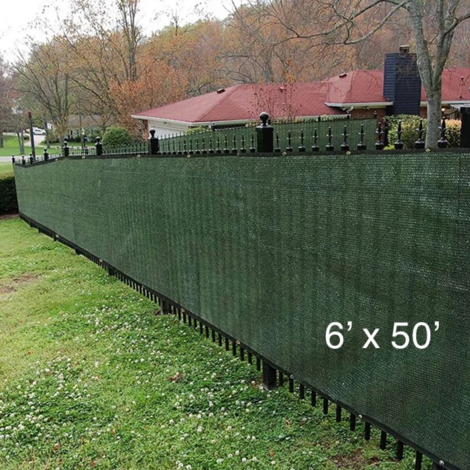 6x50 Privacy Fence Screen - GREEN