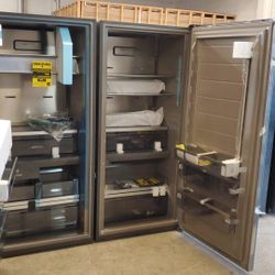 electrolux  stainless fridge and freezer new open box  warranty..ready to deliver 