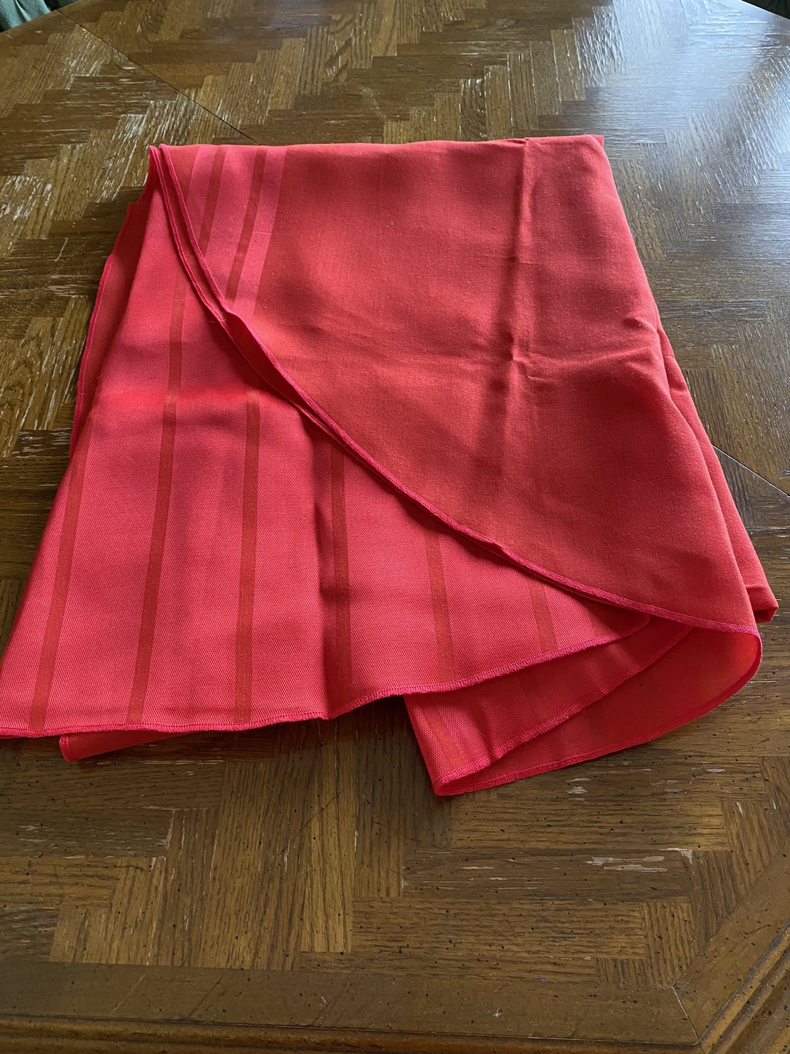 Brand New Red Sateen Material 70 Inch Round Tablecloth ( Valentine’s Day - Christmas )
