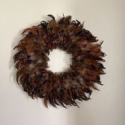 18” Diameter Real Feather Wreath , $34