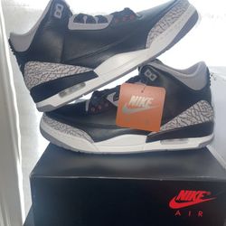 Air Jordan 3 Blk/Cmnt Sz 10.5