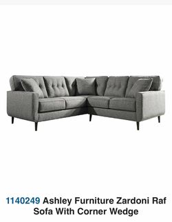 Gray sectional couch -Mid century modern