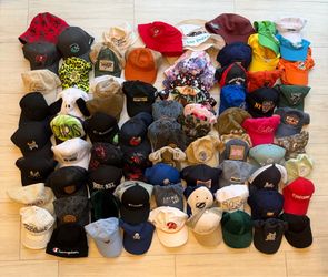 Bulk Lot of 85 Assorted Baseball Caps and Hats