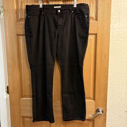 Levis Classic Straight Jeans Womens Plus Size 20W M 20 W Black Stretch Comfort 