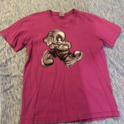Pink Supreme Men Graphic T-Shirt (Size L)