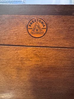 Vintage Dovetail Index Card Holder Box By Prestonia 40’s