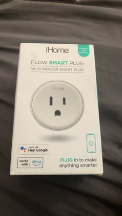 iHome Smart Plug 10A, Works with Alexa & Google Home, App Control, Single Pack, White