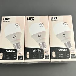 3-Pack LIFX White Smart LED Bulbs