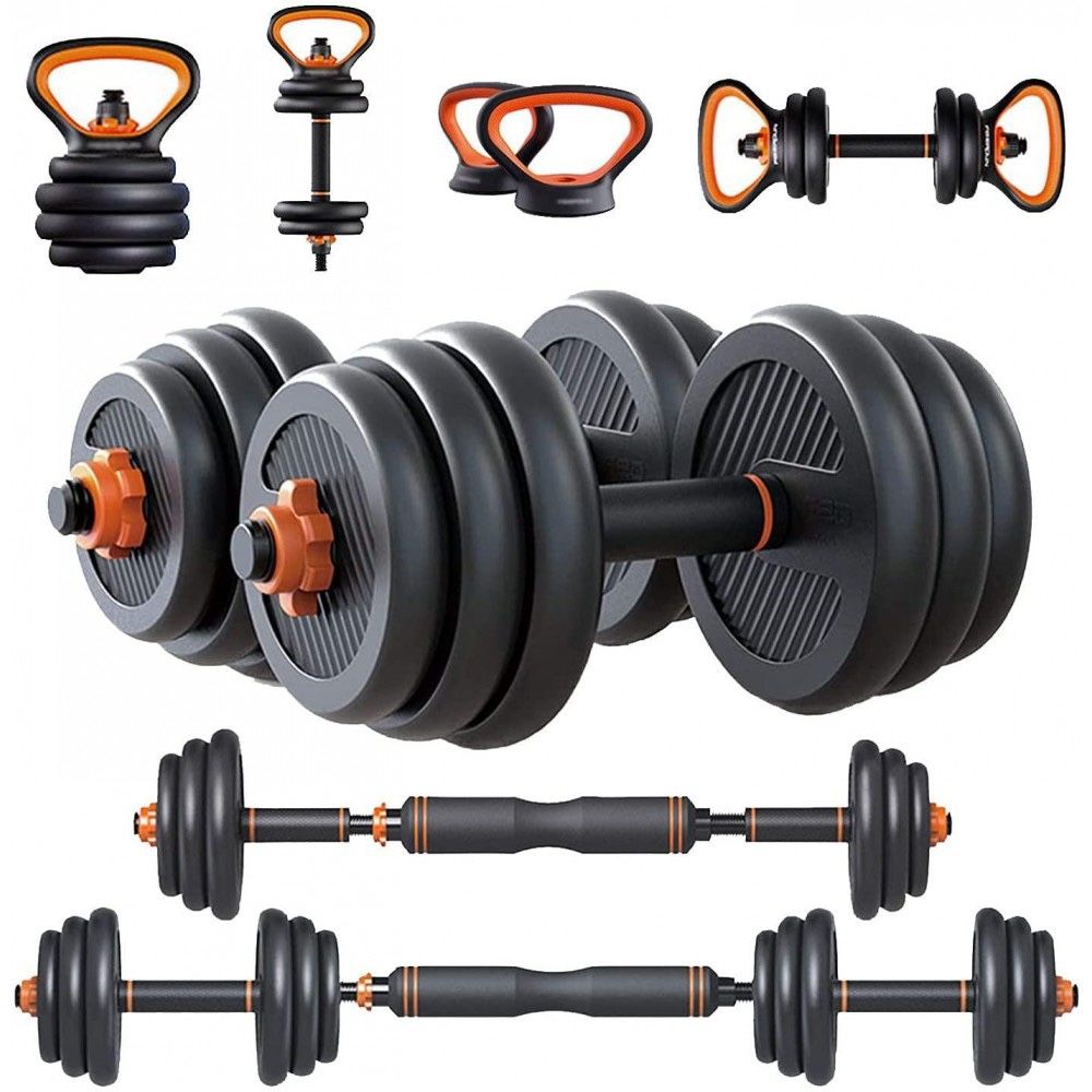 Adjustable Dumbbells 65 Lbs / 30 Legs Barbell, Dumbbell, Kettlebell, Pushup Stand 