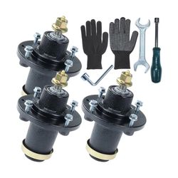 3 Pack Greased (contact info removed)98 Spindle Assembly with (contact info removed)34 Mandrel Pulley Repla...