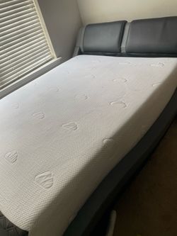 Puffy lux queen bed and frame