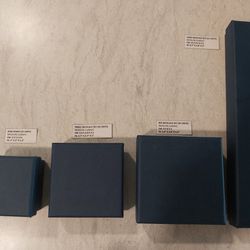 Cardbord Jewelry Dark Blue Boxes With Cotton Filler 4 Differents Sizes/ 150 Units 