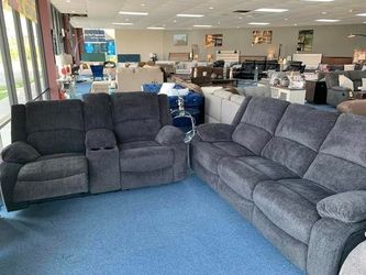 Brand new Slate color Power Reclining Sofa Set