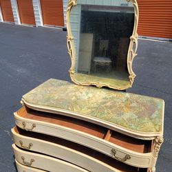 Antique Vintage French Dresser w/Mirror 