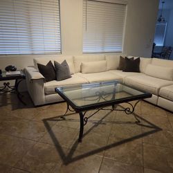 Bassett Glass & Wrought Iron Tables