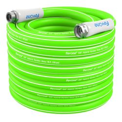 Green Garden Hose 100 ft., Lightweight Hybrid Water Hose, Flexible & Durable, Leak-Free Connection