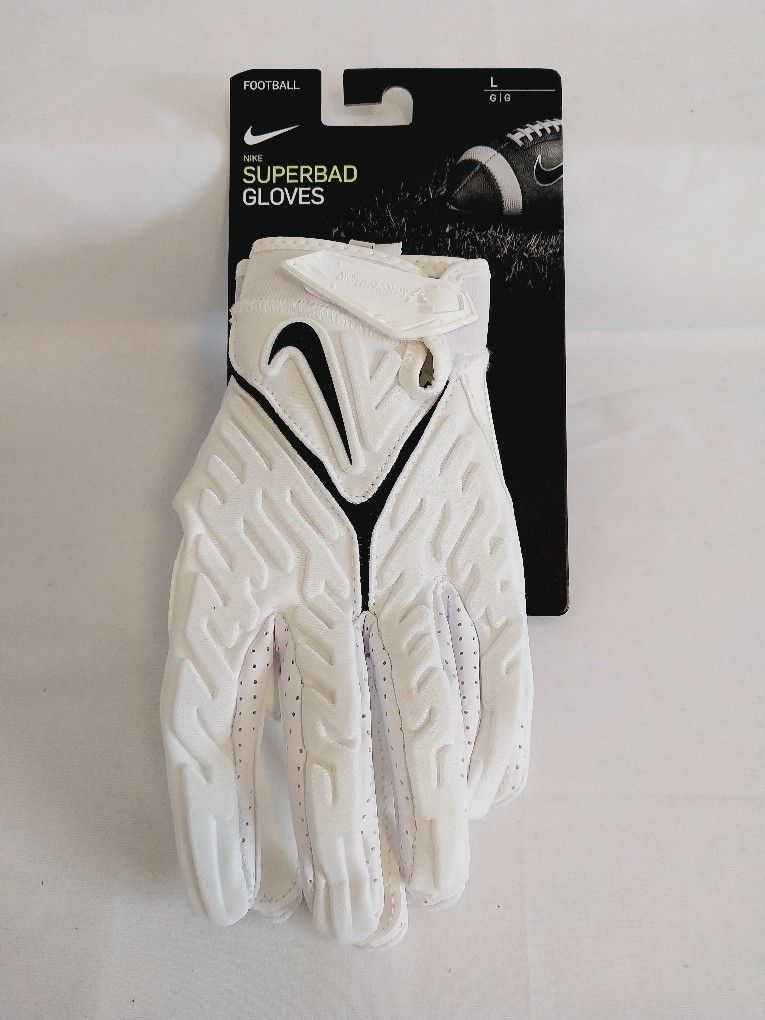 Nike Superbad White Black Padded Football Gloves