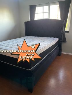 Queen size bed frame and mattress