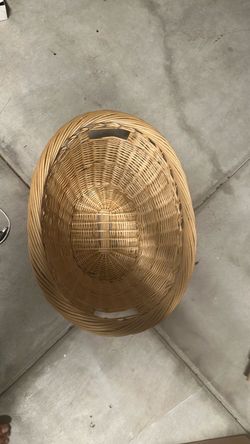 Large Oval Wicker Basket with Handles