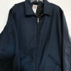 Carhartt Twill Lined Blue Jacket Size XL