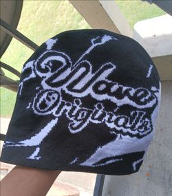 Black and White Waves Original Beanie