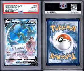 PSA 10 Rayquaza V #194 Full Art – Evolving Skies – Pokemon TCG Card