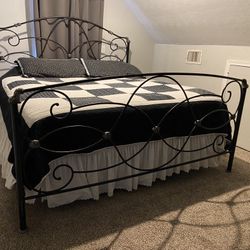 King Size Bed Frame and End Table 