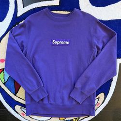 Supreme Box Logo Purple Crewneck