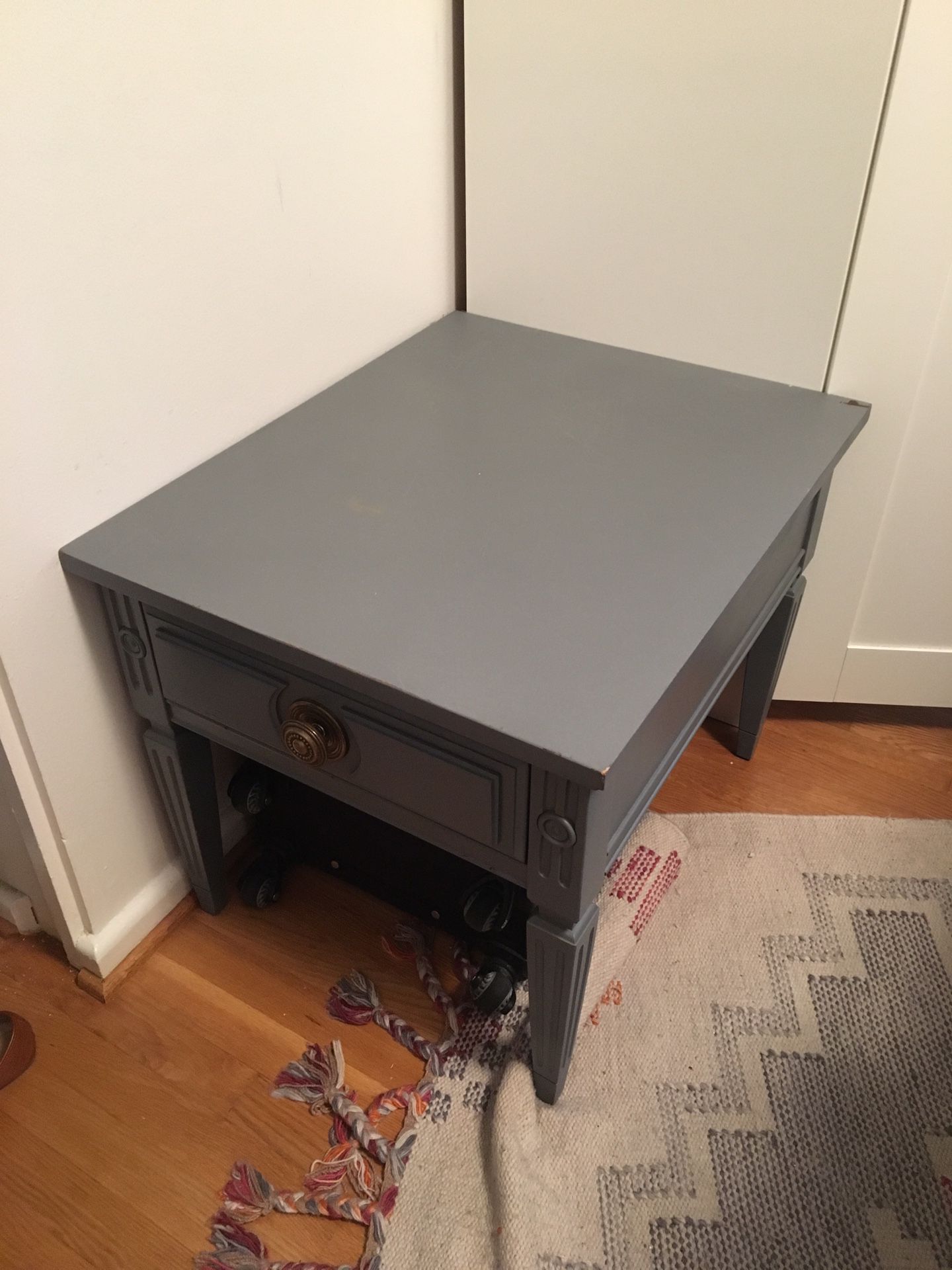 2 Gray Side Tables - some minor scratches