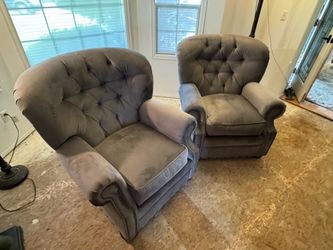 England furniture - pair of cushioned chairs