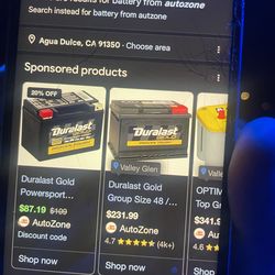 New battery for sale all kinds daralast and daralast gold same from AutoZone new