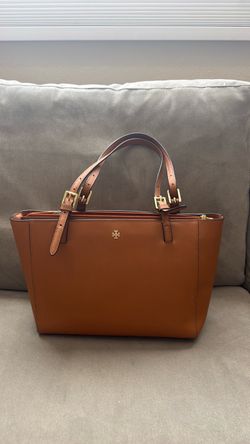 Tory Burch York Buckle Tote – Luggage Brown Leather Handbag