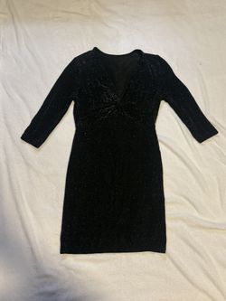 Black glitter dress
