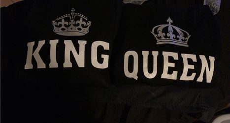 King & Queen Black Hoodies