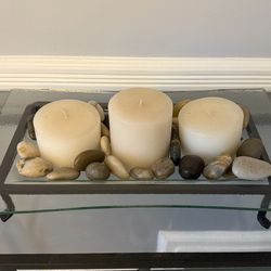 Glass Centerpiece with Candles