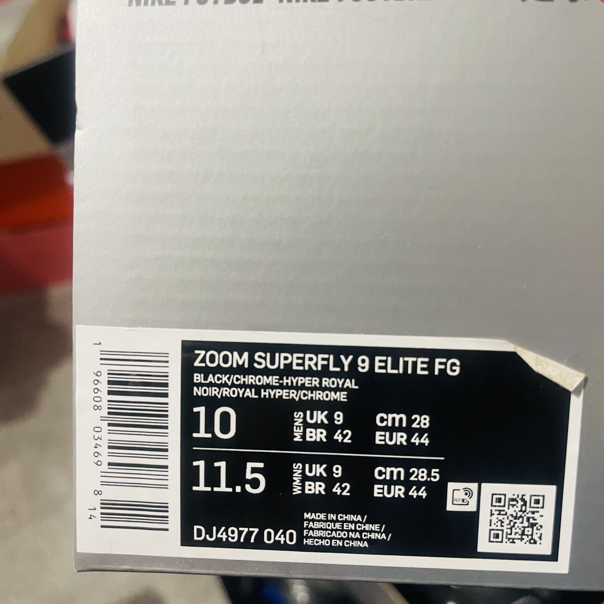 Men’s Sz 8, 9.5 & 10 Nike Zoom Superfly 9 Elite Soccer Cleats