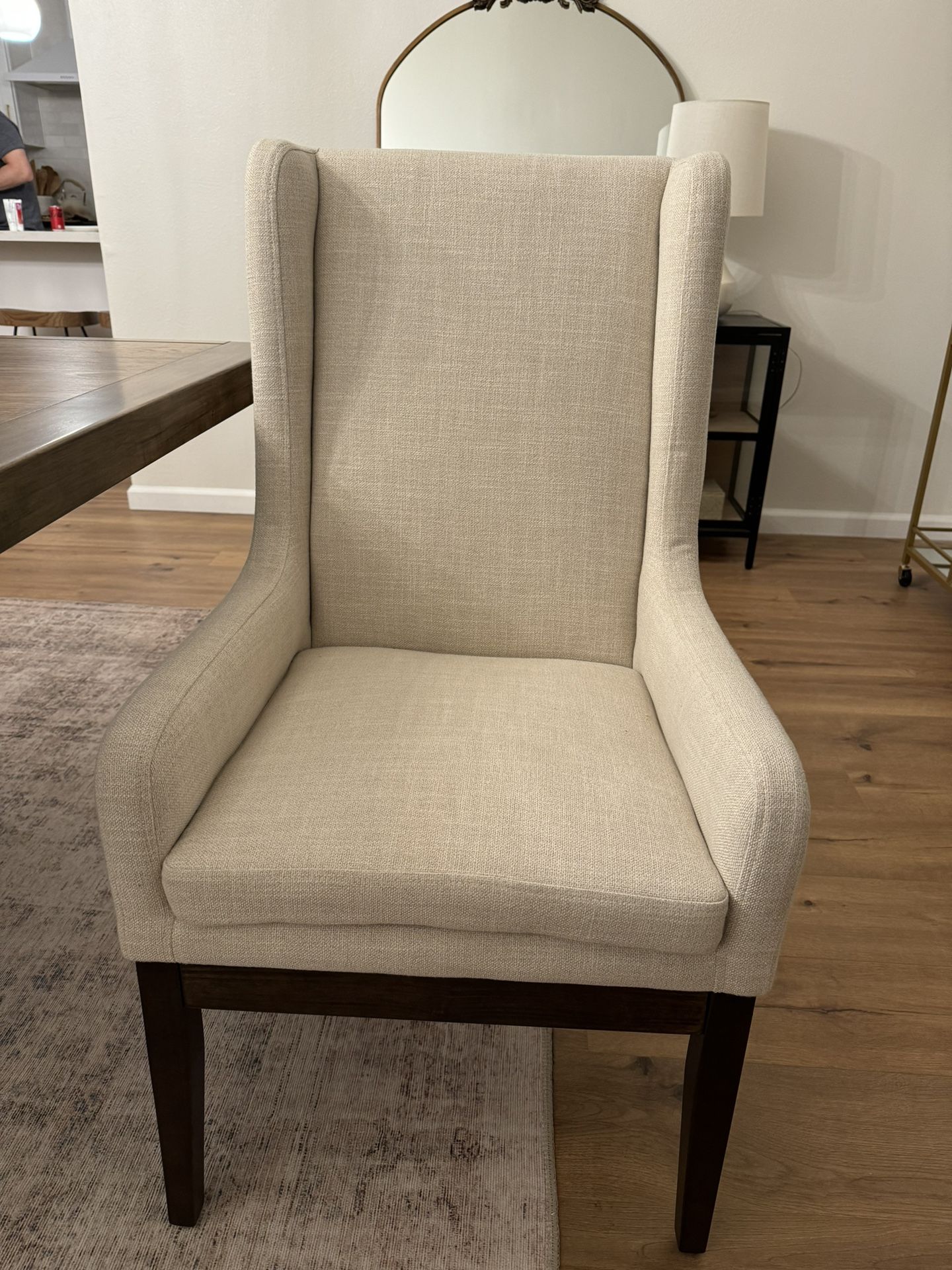 Dexter Wingback Upholstered Dining Armchair