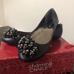 Black Charming Charlie Flats 
