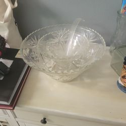 Large Punch Bowl With Pedestal  