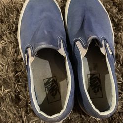 Blue slip on vans