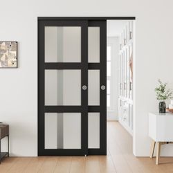 #27-62" x 80" Frosted Glass Sliding Closet Doors