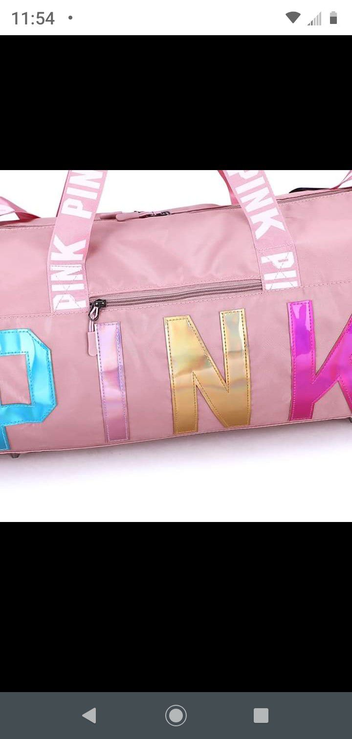 Pink weekender 2 bags 1 pink 1 black