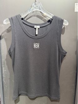 Anagram Ribbed Knit Tank Top Gray Sleeveless Women’s Size S/M