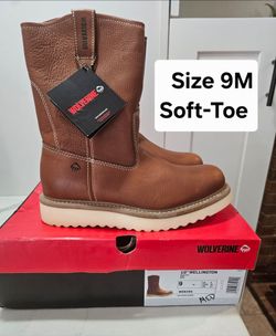 Wolverine Soft Toe Work Boots Size 9