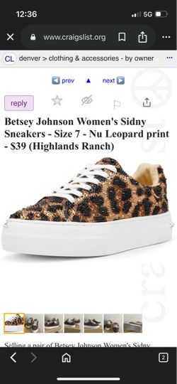 Betsey Johnson Women’s Sidny Sneakers  - Nu Leopard print