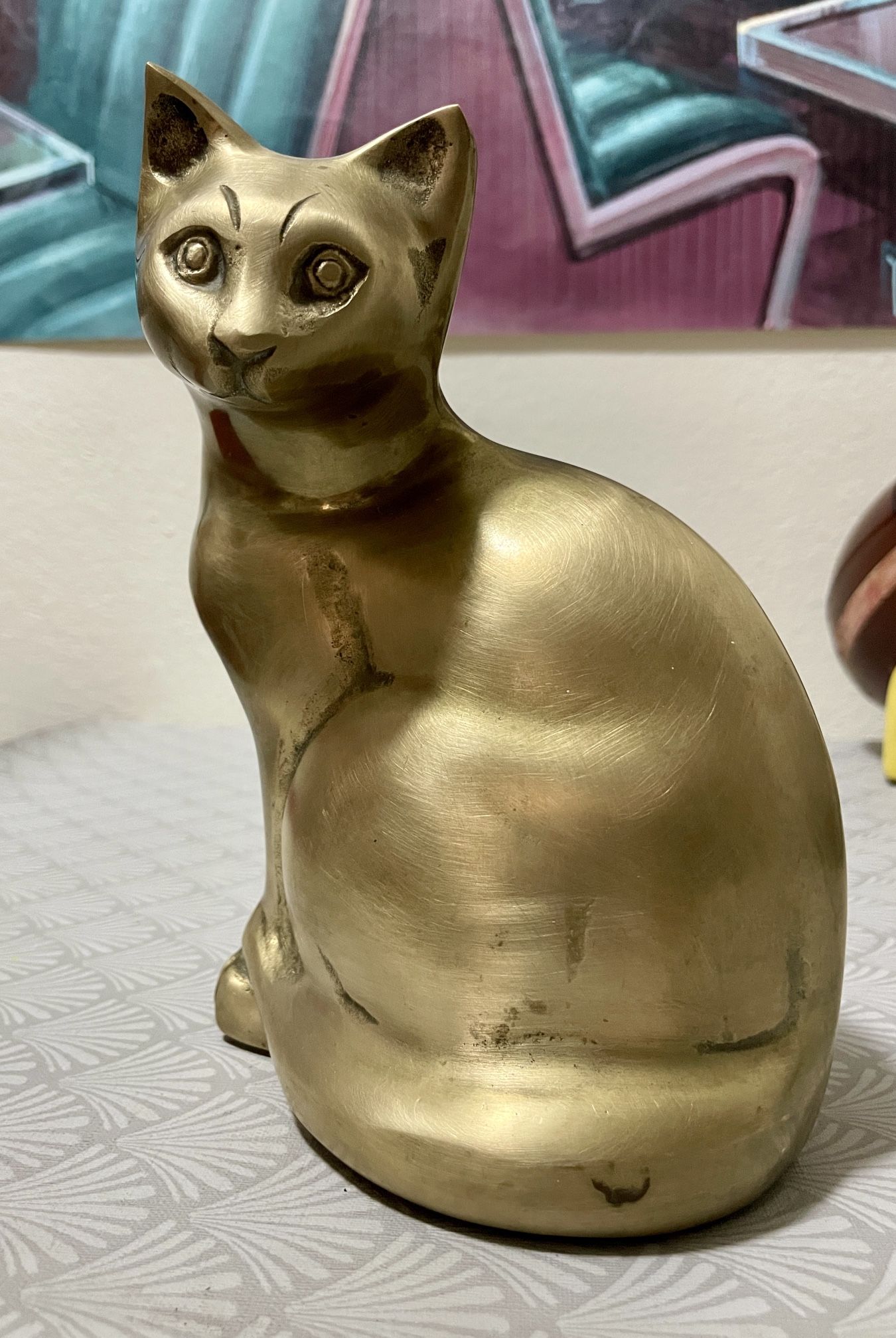 Brass Cat Sculpture