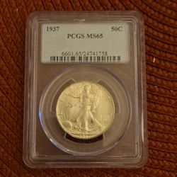 1937 Walking Libery PCGS MS65