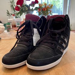 Adidas Neo Super Wedge Black Suede