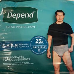 Depend S-M Men’s underwear 19Ct